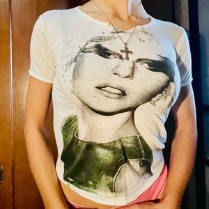 White Lady Gaga Baby Tee